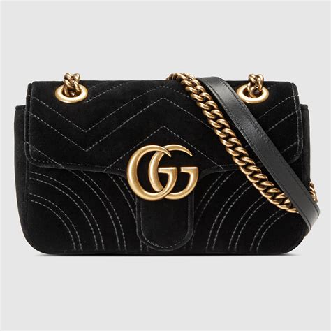 gucci half moon marmont bag|Gucci Marmont velvet mini bag.